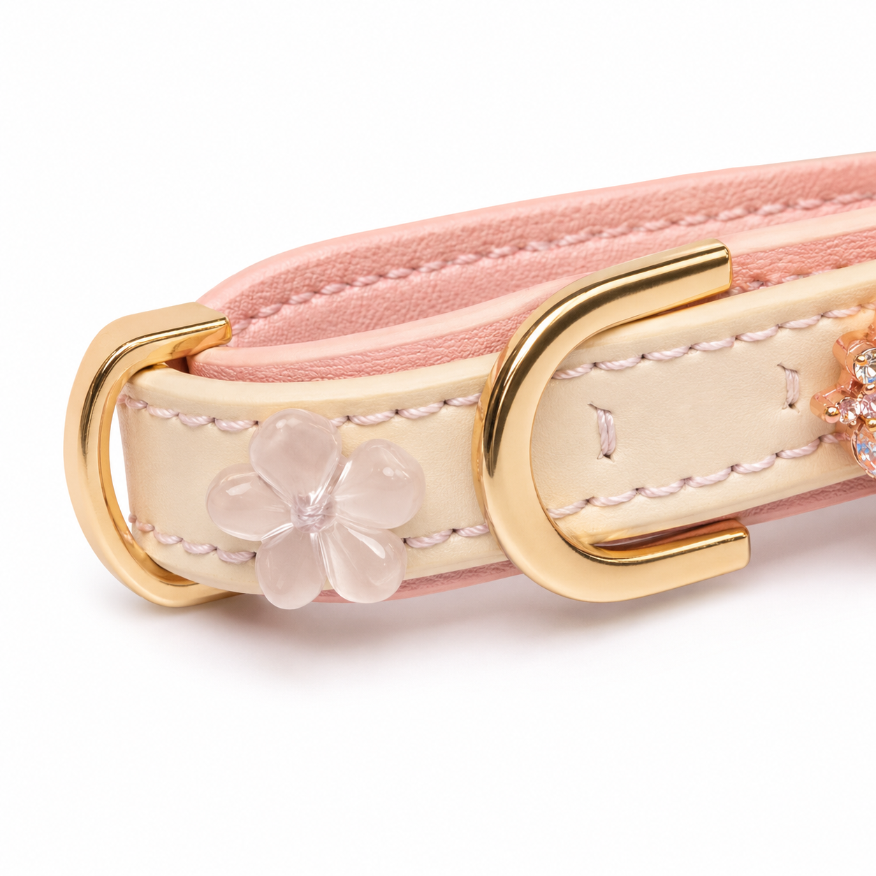 Blush Reverie Adjustable Pink Heart Charm Collar